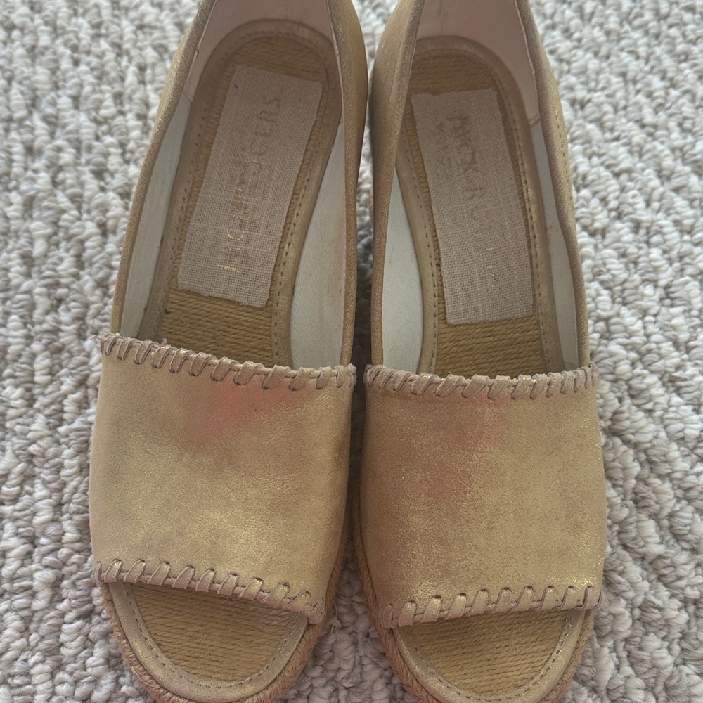 Jack Rogers Tan Espadrille Wedges